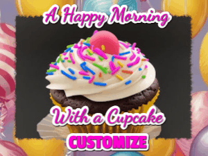 GIF: A Happy Morning Cupcake