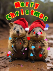 merry christmas ya filthy animal gif with cute quokkas