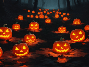 GIF: Witch trail of pumpkins