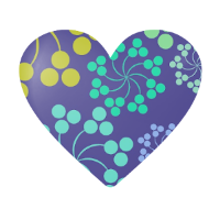 beating heart gif with polka dot pattern