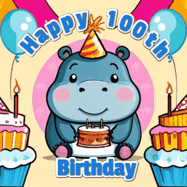 Happy Birthday Age 100 GIF, 100th Birthday GIF