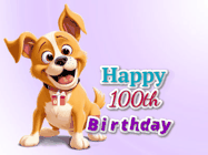 Happy Birthday Age 100 GIF, 100th Birthday GIF