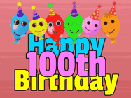 Happy Birthday Age 100 GIF, 100th Birthday GIF