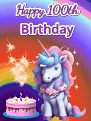 Happy Birthday Age 100 GIF, 100th Birthday GIF