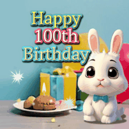 Happy Birthday Age 100 GIF, 100th Birthday GIF