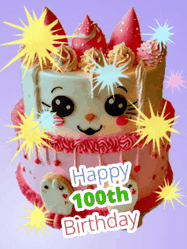 Happy Birthday Age 100 GIF, 100th Birthday GIF