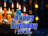 Happy Birthday Age 100 GIF, 100th Birthday GIF