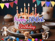 Happy Birthday Age 100 GIF, 100th Birthday GIF