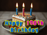 Happy Birthday Age 100 GIF, 100th Birthday GIF
