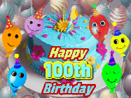Happy Birthday Age 100 GIF, 100th Birthday GIF