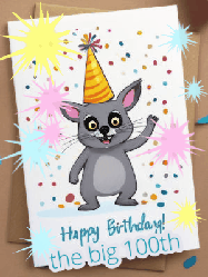 Happy Birthday Age 100 GIF, 100th Birthday GIF