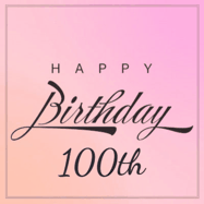 Happy Birthday Age 100 GIF, 100th Birthday GIF: A beautiful birthday cake gif with animated sparkles and glitter Happy Birthday Name you can customize