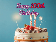 Happy Birthday Age 100 GIF, 100th Birthday GIF