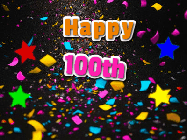 Happy Birthday Age 100 GIF, 100th Birthday GIF