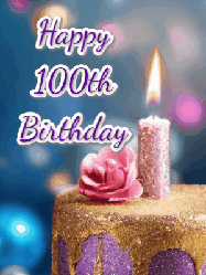 Happy Birthday Age 100 GIF, 100th Birthday GIF