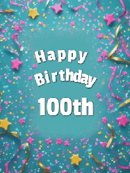 Happy Birthday Age 100 GIF, 100th Birthday GIF
