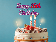 Happy Birthday Age 16 GIF, 16th Birthday GIF