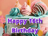 Happy Birthday Age 16 GIF, 16th Birthday GIF