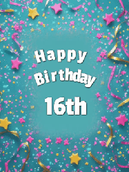 Happy Birthday Age 16 GIF, 16th Birthday GIF