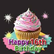 Happy Birthday Age 16 GIF, 16th Birthday GIF