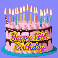 Happy Birthday Age 17 GIF, 17th Birthday GIF