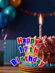 Happy Birthday Age 17 GIF, 17th Birthday GIF