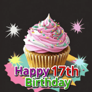Happy Birthday Age 17 GIF, 17th Birthday GIF