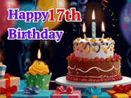 Happy Birthday Age 17 GIF, 17th Birthday GIF