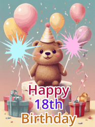 Happy Birthday Age 18 GIF, 18th Birthday GIF