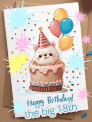 Happy Birthday Age 18 GIF, 18th Birthday GIF