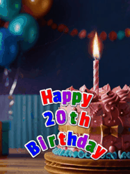 Happy Birthday Age 20 GIF, 20th Birthday GIF