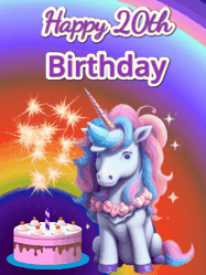 Happy Birthday Age 20 GIF, 20th Birthday GIF