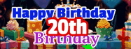 Happy Birthday Age 20 GIF, 20th Birthday GIF