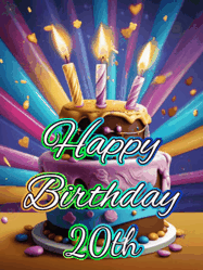 Happy Birthday Age 20 GIF, 20th Birthday GIF