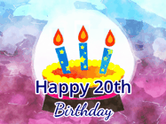 Happy Birthday Age 20 GIF, 20th Birthday GIF
