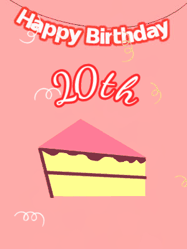 Happy Birthday Age 20 GIF, 20th Birthday GIF