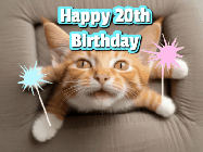 Happy Birthday Age 20 GIF, 20th Birthday GIF