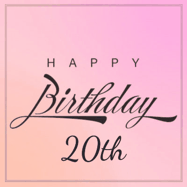 Happy Birthday Age 20 GIF, 20th Birthday GIF: A beautiful birthday cake gif with animated sparkles and glitter Happy Birthday Name you can customize