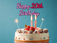 Happy Birthday Age 20 GIF, 20th Birthday GIF