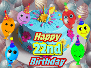 Happy Birthday Age 22 GIF, 22nd Birthday GIF