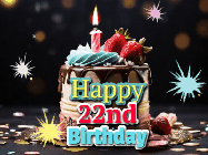 Happy Birthday Age 22 GIF, 22nd Birthday GIF