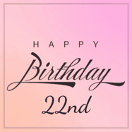 Happy Birthday Age 22 GIF, 22nd Birthday GIF: A beautiful birthday cake gif with animated sparkles and glitter Happy Birthday Name you can customize