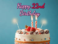 Happy Birthday Age 22 GIF, 22nd Birthday GIF