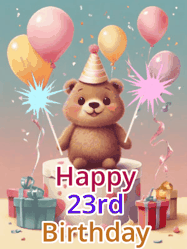 Happy Birthday Age 23 GIF, 23rd Birthday GIF