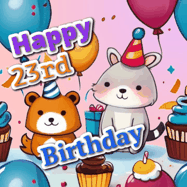 Happy Birthday Age 23 GIF, 23rd Birthday GIF