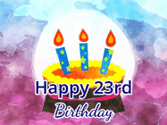 Happy Birthday Age 23 GIF, 23rd Birthday GIF