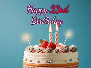 Happy Birthday Age 23 GIF, 23rd Birthday GIF