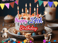 Happy Birthday Age 24 GIF, 24th Birthday GIF