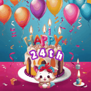 Happy Birthday Age 24 GIF, 24th Birthday GIF