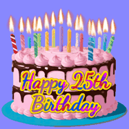 Happy Birthday Age 25 GIF, 25th Birthday GIF